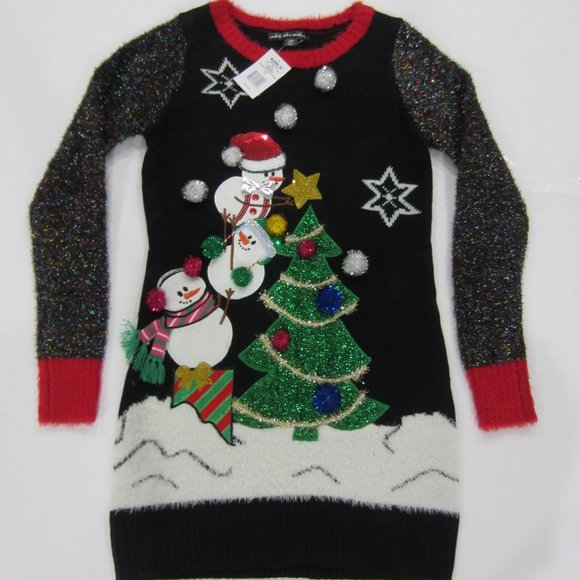 Festive Christmas Sweater/Snowman/Tree Various Szs - Picture 2 of 14